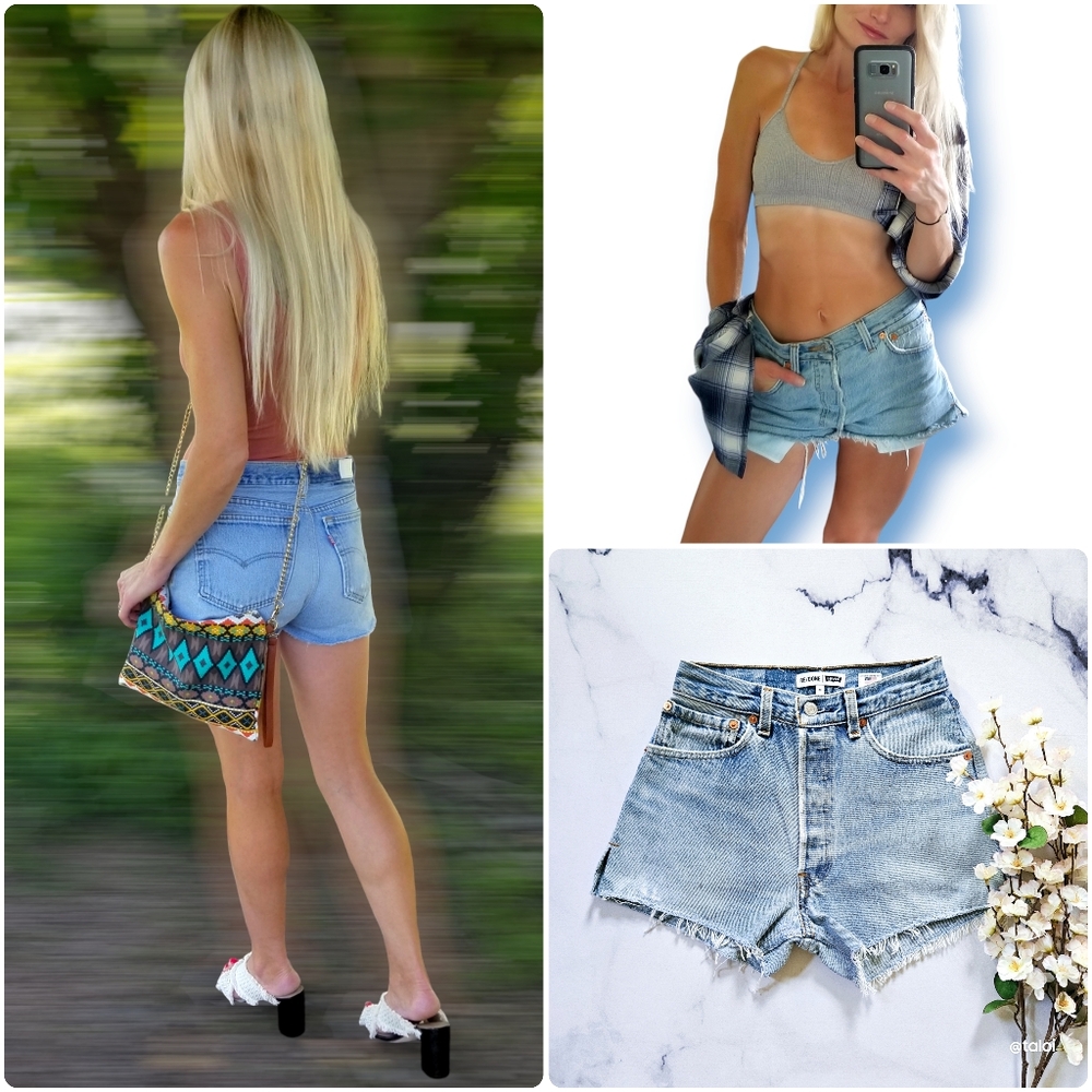 NWOT RE/DONE X Levi's The High Rise Short Size 23